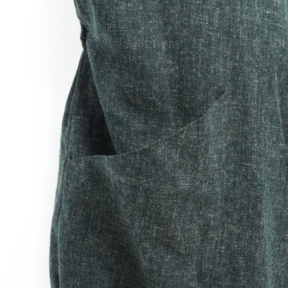 Timbuktu Station Sleeveless Drawstring Waist Midi Dress β’ 2 β’ Green/Gray - Picture 6 of 13